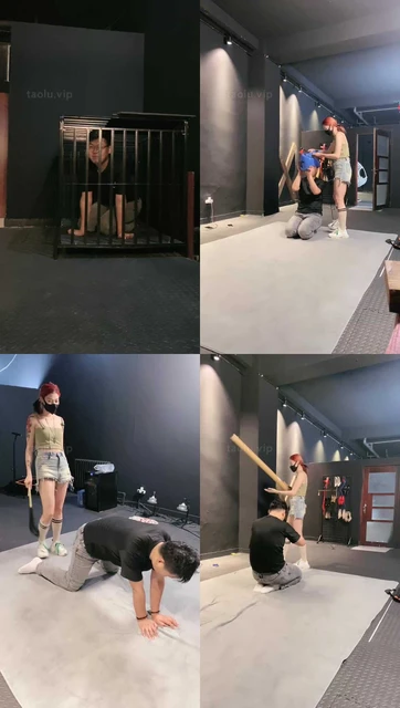 【冰诺】运动女神-狗笼囚禁/暴力虐打贱狗/骑马