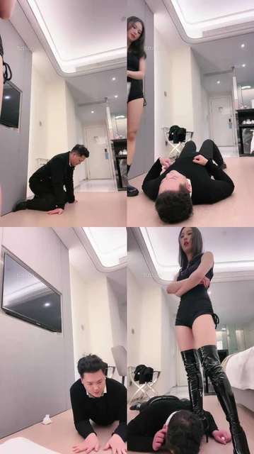 【盖洛】长腿模特S-短靴提档/胯下辱/高跟长靴踩踏