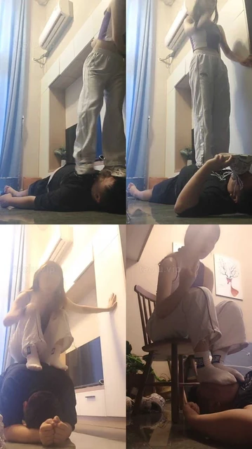 【素人星探】运动鞋白袜全体重踩/毁容踩狗脸/骑狗背