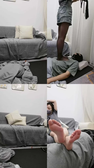 【安安】皮鞋黑棉袜全体重踩踏/散鞭鞭打/脚喂食