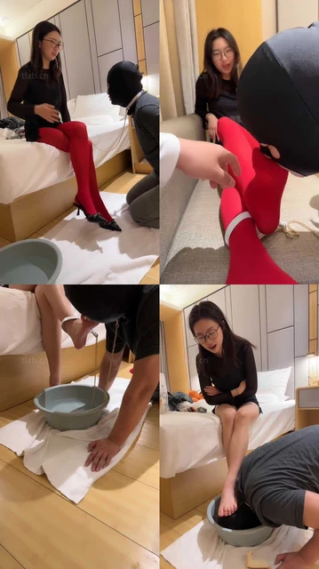 【jenn】情侣主虐绿帽-红丝高跟诱惑/鞋跟插嘴/鄙视/洗脚水窒息