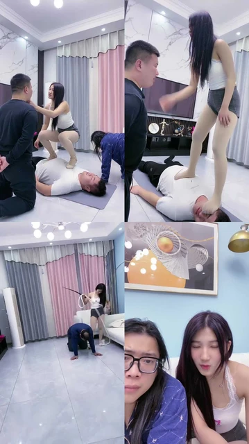 【麋鹿银儿】高跟素人重度刑虐多奴/高跟踩20分钟不换位置