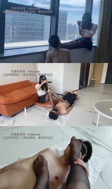 【黑丝诱惑】【馨馨】素人篇：专业舞蹈演员馨馨长靴踩枕头黑丝虐乳踩踏