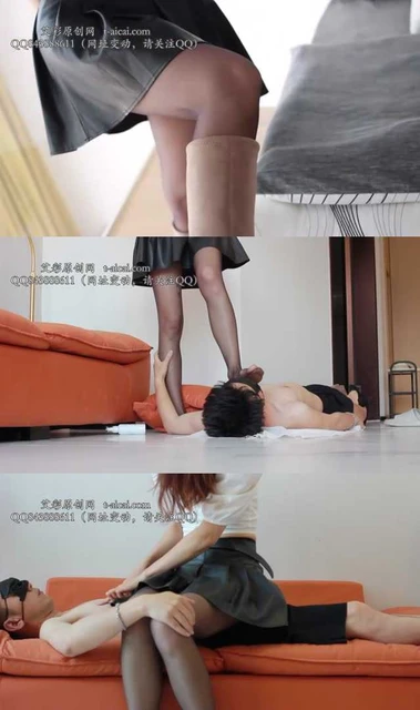 【黑丝诱惑】【馨馨】素人篇：专业舞蹈演员馨馨长靴踩床踩食物坐奴虐乳