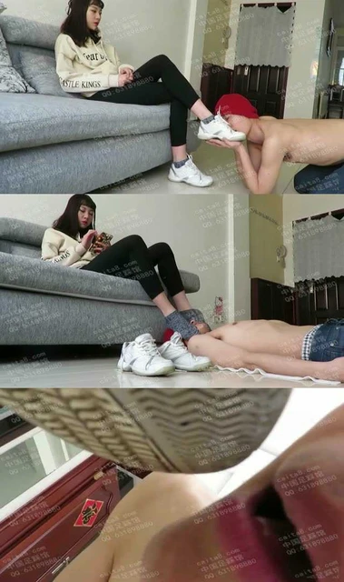 【小黑屋】跪舔00后天使女主肮脏的运动鞋底！