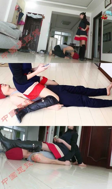 【小黑屋】00后天使女主双长靴虐待家奴！