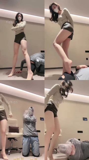 【禾未】长腿模特S-高跟诱惑/保鲜膜窒息/强迫圣水/肉丝调