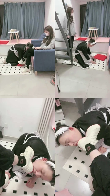 【晚晚】男保姆日常伺候/全体重踩背/钻胯/舔脏鞋底