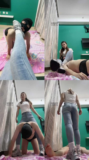 【伍玥】运动鞋白袜虐-踩踏踢踹/重度鞭打