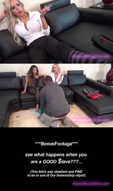 【欧美女王】MMG-亚裔女王和白人女王一起虐玩黑狗！脱靴跪舔超臭棉袜脚