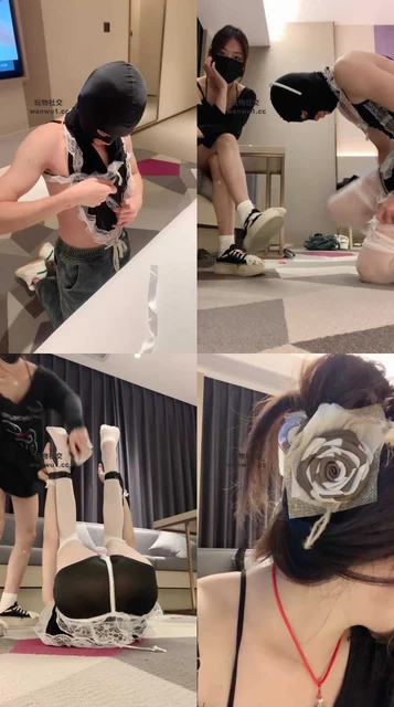 【LL77】脏鞋白袜虐女仆/揪耳朵/抽耳光/胶带捆绑
