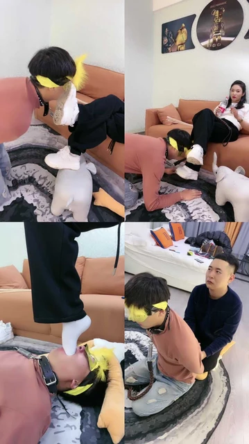 【鑫儿教头】脏小白鞋棉袜虐奶狗