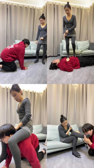 【素人挖掘机】拍子sp/狗链遛狗/胯下夹头/原味脚捂脸