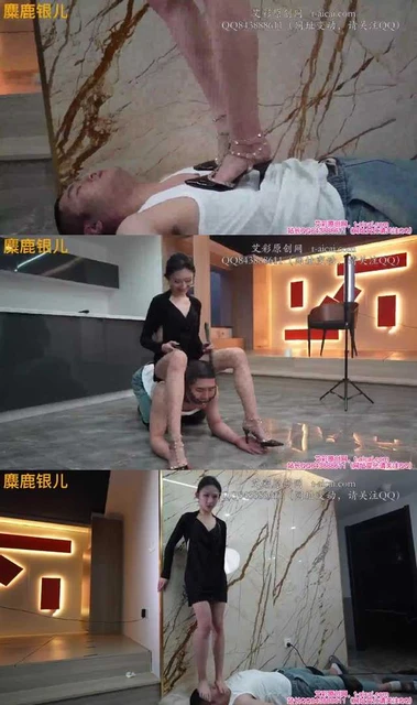 【麋鹿银儿】新美素人细高跟虐踩钻眼 唯美笑脸芭蕾舞脚尖点脖子 骑脖子爬