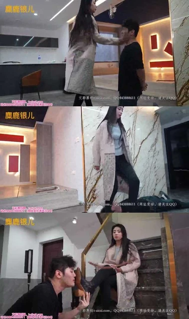 【麋鹿银儿】高跟皮靴踩牙龈全体重 极品高冷美女高跟踩挂钩