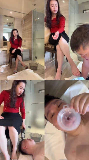 【上海金融女主】变身真正足浴桶 美脚福利