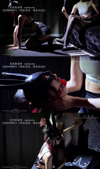 【艾琳】极品女奴 口球口水羞辱 SP板抽打 挠脚心惩罚