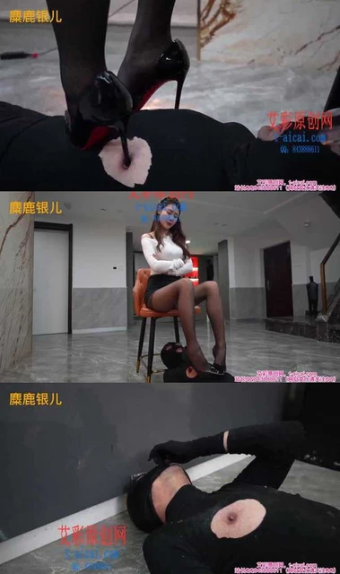 【麋鹿银儿】高跟踩乳头撒尿 高跟全体重踩在乳头上直接圣水