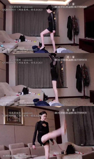 【艾琳】长腿嫩模全体重玩弄人体台阶