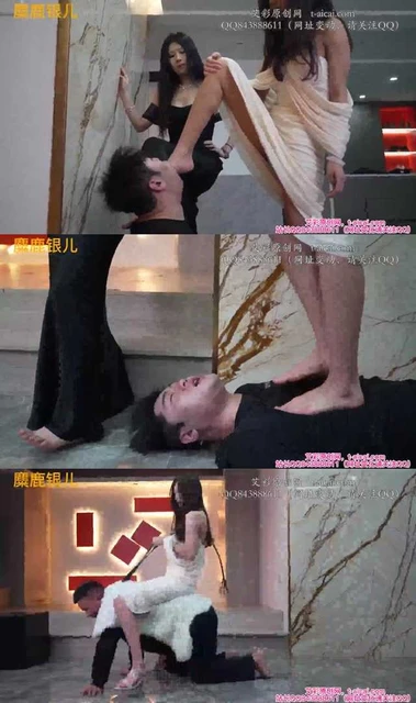 【麋鹿银儿】双S大美脚重度深喉窒息 全体重脚尖踩脖子