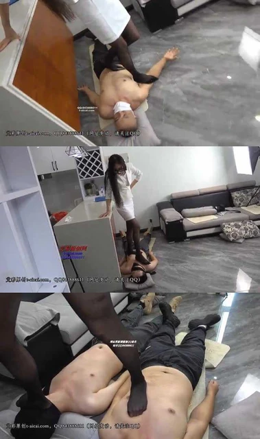 【苒溪】都市白领平底鞋踩踏双贱狗解压