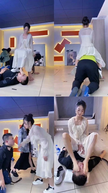 【麋鹿银儿】美人糖糖 脸部摧残 漂亮小白鞋