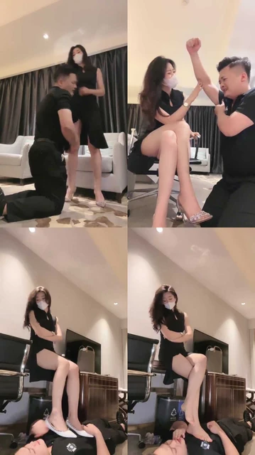 【禾未】奴役手段百科 连环耳光 祖宗白嫩美腿踢打爆踹头 拧掐嚎哭疼