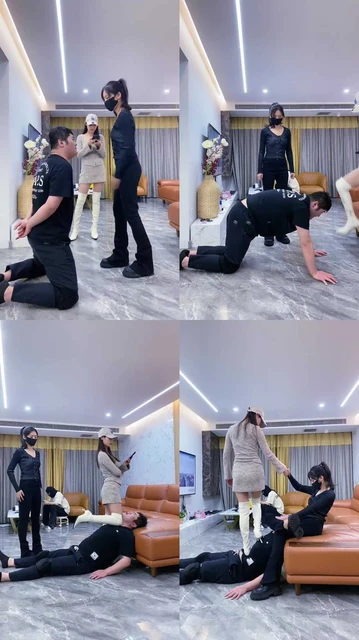 【麋鹿银儿】无敌女神 踢裆 打耳光