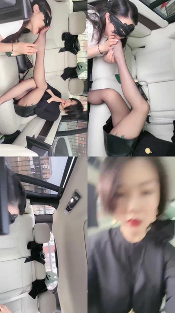 【歌迪丝】女奴 猫咪车里吃黑丝袜脚