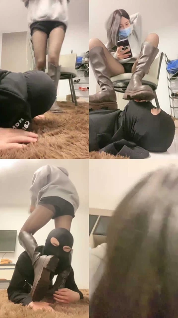 【甜一】长靴调教 舔脚