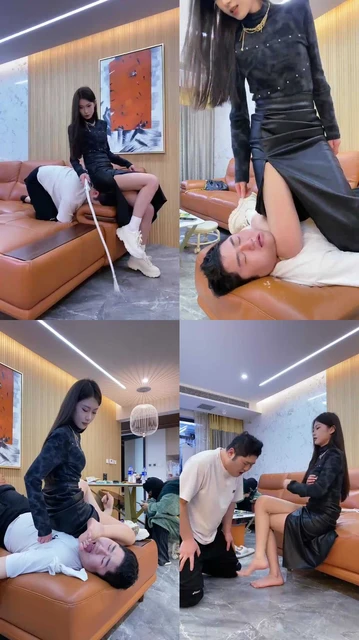 【麋鹿银儿】镜镜 家居暴力 耳光 踢裆 窒息专场