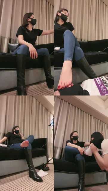 【冷颜女王】骑士靴 白棉袜