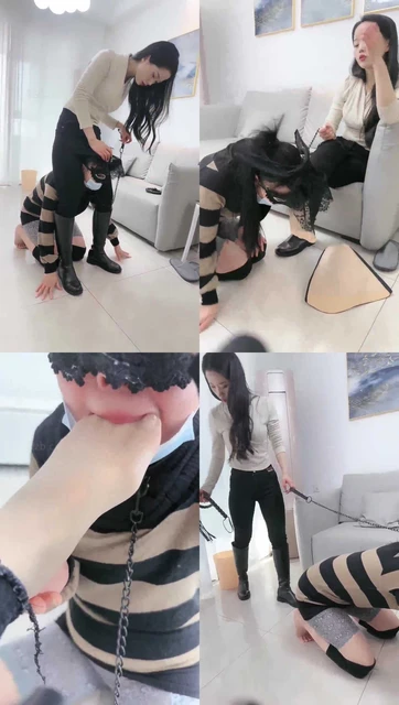 【晚晚】大皮靴调教女奴