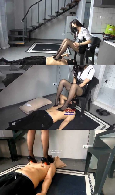 【周一学姐】高跟踩 虐乳头