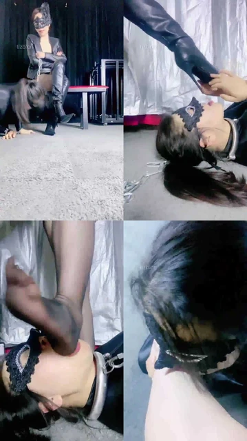 【小小不点】调教母畜 锁链捆绑 舔脏鞋 脚插嘴