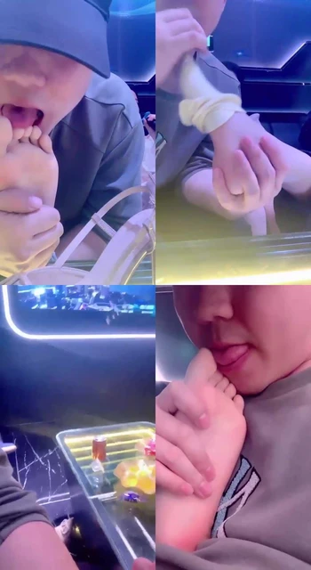 【素人】男生在KTV里舔四个甜美女生的脚和鞋子