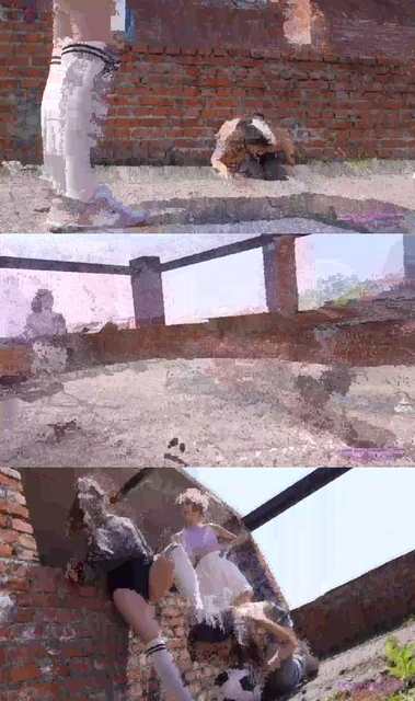 【外国女主】女女暴力踢球朝脸上开大脚足球闷脸