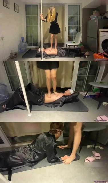 【精神小妹】新人第一次玩狗 爆狠跳踩 原味脚闷脸