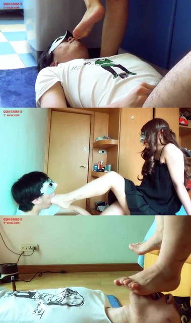 【小莜】单脚悬空 裸足强制脚深喉 插吐