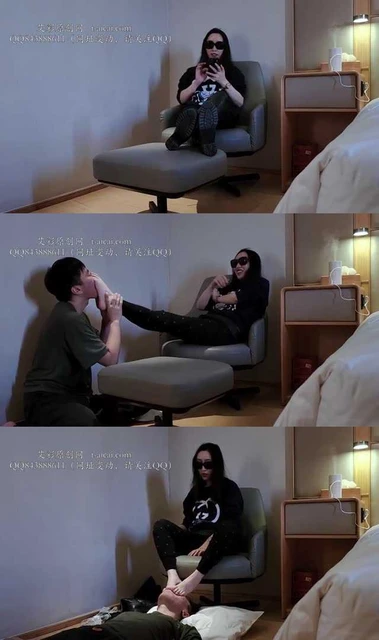 【羽神】人体垃圾桶系列 长靴臭棉袜虐奴 喂食脚趾甲 脚皮