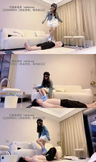 【亦瞳】全体重踩脸 棉袜脚踩脖子