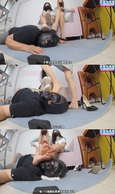 【晓G女神凌音夫妻主】JK装 白袜肉丝裸足 双S玩脚垫