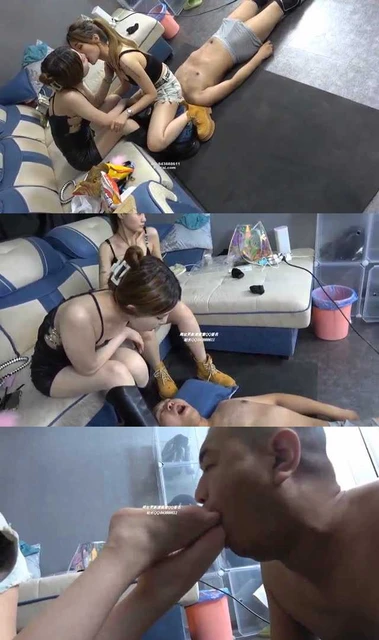 【领主老大】奴下奴 女奴羞辱光头男