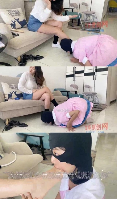 【甜妹女M】女M用舌头舔干净主人鞋底