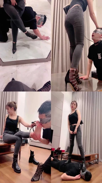 【宇婉莹】调教课 裸靴控