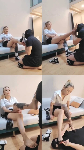 【奈儿】调教舔脚奴