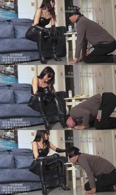 【初见】皮裤 耳光 扩嘴器强制舔靴 凌虐禁食两天的犬化奴