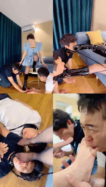 【潘妮】足部保养 脚奴的舌头还不错