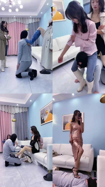 【麋鹿银儿】双胞胎女王 久违的扇耳光