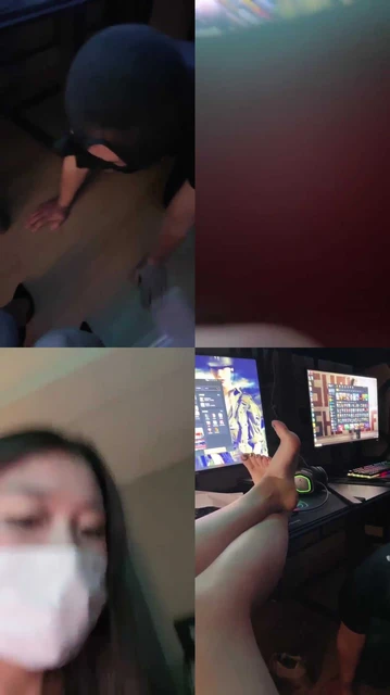 【汐言】网吧包间打游戏 脚奴伺候着